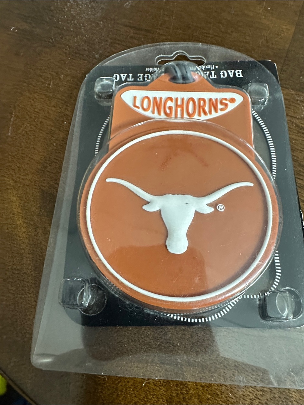 Longhorns Orange Bag Tag with White Logo - Longhorns